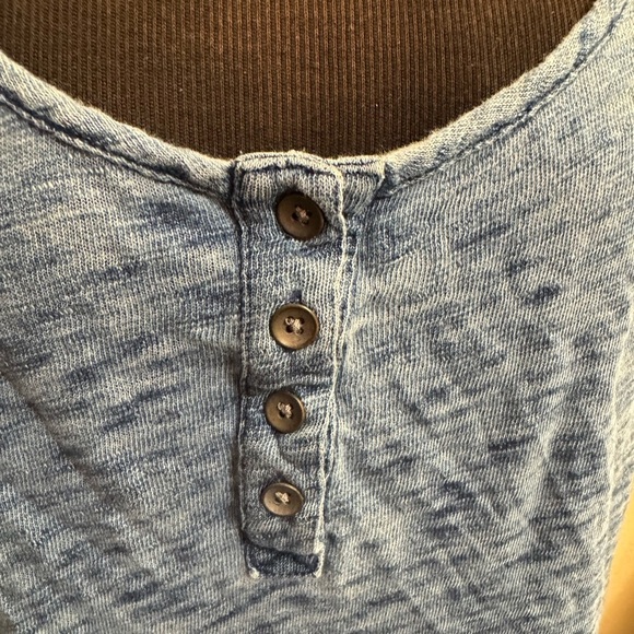 Y2K Elena Gilbert MADEWELL Henley Blue 100 % soft cotton Racer Back Tank SZ S - Picture 15 of 15